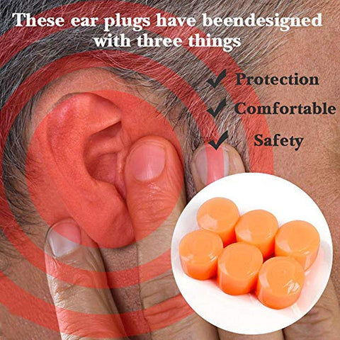 Image of Yeldou Waterproof Earplugs, Professional Silica Gel Swim Earplugs for Children Swimmers, Flexible Earplugs in Plastic Case Swimming Ear Plugs Ear Protector Water Protector for Unisex-Adult Swimmers