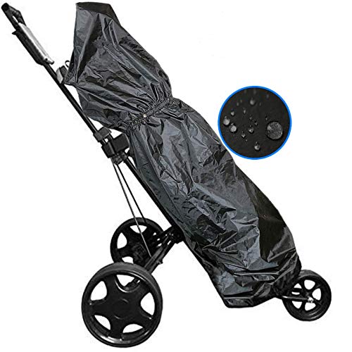 best golf bag rain cover uk FINGER TEN Golf Bag Rain Hood Cover Pack, Black Rain Cape Umbrella for Golf Cart Bags, Fit Almost All Golfbags (Large Golf Rain Hood Cover)