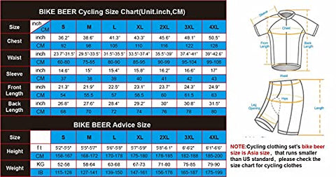 Image of BIKE BEER Army Cycling Jersey Navy Cycling Jersey Set Men's Cycling kit, Blacke, X-Large