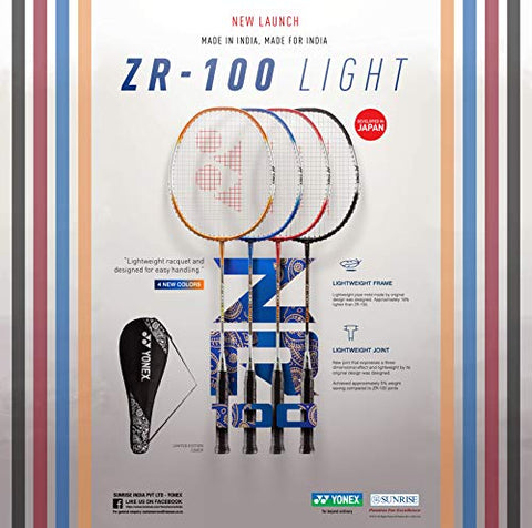 Image of Yonex ZR 100 Light Aluminium Badminton Racquet with Full Cover | Made in India(Set of 1)