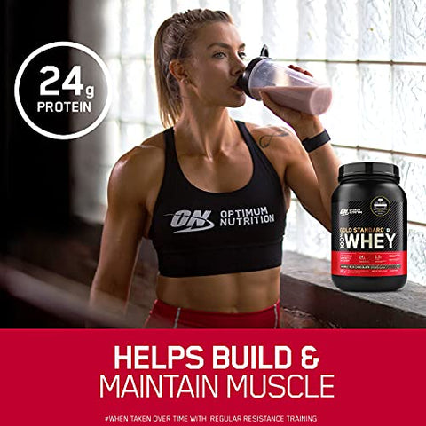 Image of Optimum Nutrition (ON) Gold Standard 100% Whey Protein Powder 1 lbs, 454 g (Double Rich Chocolate), for Muscle Support & Recovery, Vegetarian - Primary Source Whey Isolate