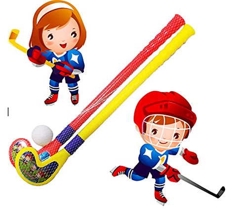 Image of Verbier Hockey Set for Kids 2 Hockey Sticks 1 Ball Kids Party Return Gift (3-5 Year) Pack of 1