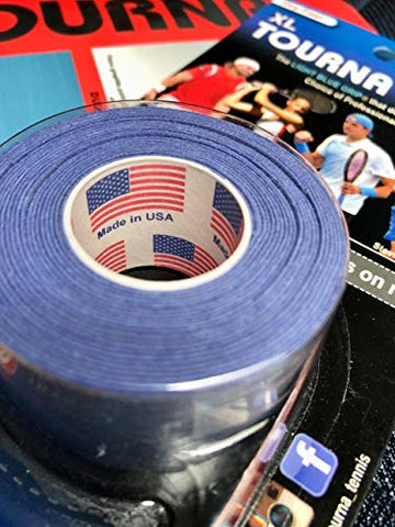 Image of Tourna Grip XL Original Dry Feel Tennis Grip TG-1-XL , 3 Grips on Roll, Blue (99 cm x 29 mm)