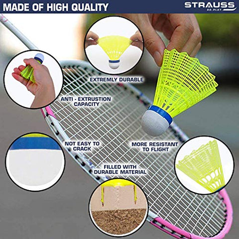 Image of Strauss Nylon Shuttle, Green (Medium Slow, 76, Pack of 12)
