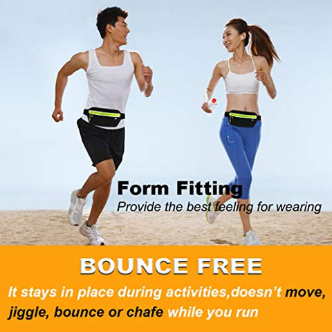 Image of AIKENDO Slim Running Belt Fanny Pack,Fitness Waist Pouch Bag Exercis Gym Waist Pack,Jogging Belt Runners for iPhone XS Max XR 8 7 plus Samsung Note,Workout Running Accessories Phone Holder for Running