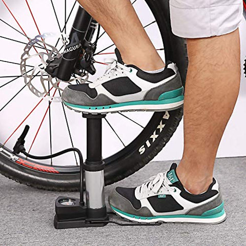 Image of DIYASHI® Portable Mini Bike Pump/Bicycle Air Pump Foot Activated Mini Floor Cycle Pump for Car Bike and Bicycle with Pressure Gauge (Standard)