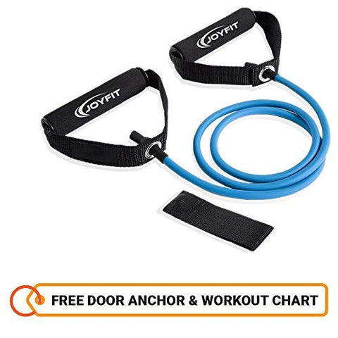 Image of JoyFit Resistance Tube, Toning Tube with Door Anchor for Exercise, Workout - Blue ( 7-10 KG )