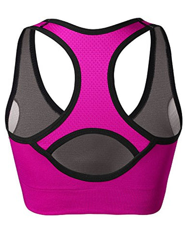 Image of Match Women Wirefree Padded Racerback Sports Bra for Yoga Workout Gym Activewear #0001, 1 Pack of 3(plum), M (32C, 32D, 34C, 34D, 36B, 36C)