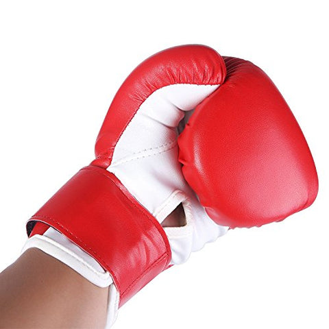 Image of Cheerwing 4oz PU Kids Boxing Gloves Children Cartoon MMA Sparring Dajn Training Gloves Age 5-10 Years Red