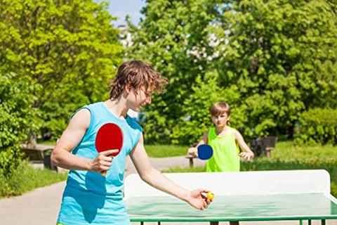 Image of Play22 Ping Pong Paddle Set - 4 Table Tennis Paddles and 8 Ping Pong Balls and Portable Gift Case - Best Gift for Boys and Girls, Adults - Great for Indoor Or Outdoor Play – Speed, Control and Spin