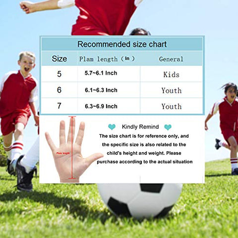 Image of Sportout Kids Goalkeeper Gloves, Soccer Gloves with Double Wrist Protection and Non-Slip Wear Resistant Latex Material to Give Splendid Protection to Prevent Injuries (Blue, 7)
