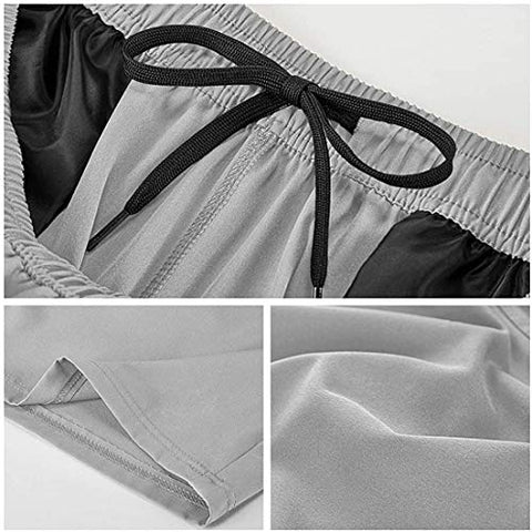 Image of CBlue Men's Outdoor Quick Dry Lightweight Sports Shorts Zipper Pockets (Large, Light Grey)