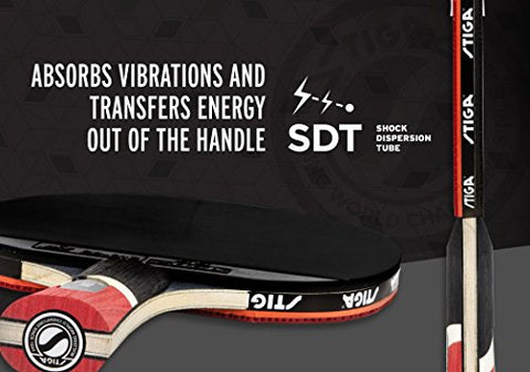 Image of Stiga Pro Carbon Wooden Table Tennis Racket- Multicolour