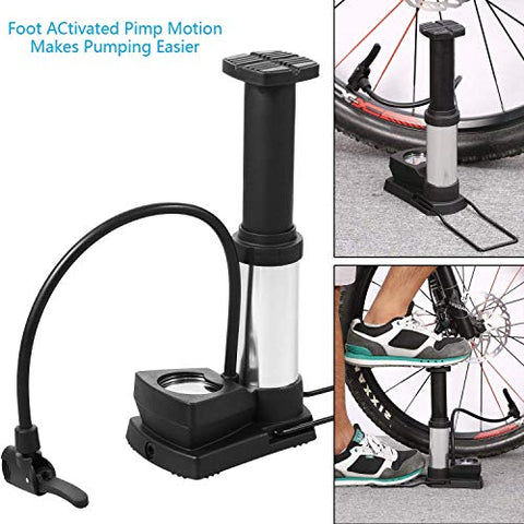 Image of Birud® Aluminum Alloy Portable Floor Foot Activated Bicycle Air Pump 230 PSI
