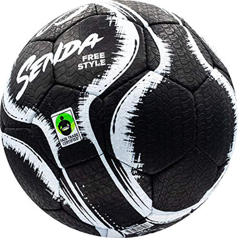 Image of Senda Street Soccer Ball, Fair Trade Certified, Black/White, Size 4 (Ages 13 & Up)