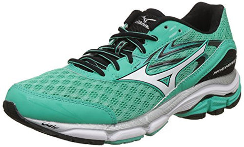 Image of Mizuno Women R614B65 Wave Inspire 12 (W) Green/White/Black Running Shoes-6 UK/India (39 EU) (J1GD164402)