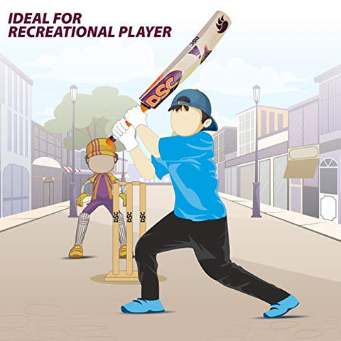 Image of DSC Intense Force Kashmir Willow Cricket Bat for Leather Ball |Size-6 | Light Weight | Free Cover|