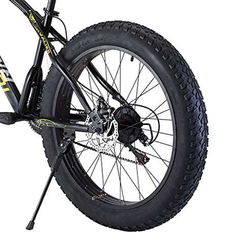 Image of AXAN Fat Bicycle with Dual Disc Breaks 21 Shimano Gears 26X4 Inch Tyres (1 Year Frame Warranty) (Black)