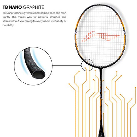 Image of Li-Ning Turbo 99 Strung Carbon Fibre Racket With Free Full Cover