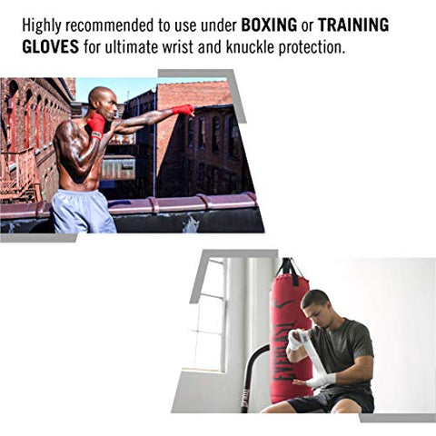 Image of Everlast - 4455WHT Boxing Hand Wraps White 120