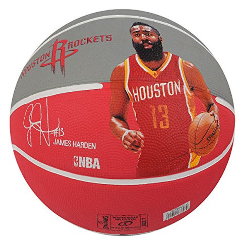 Image of Spalding 1700069 Rubber Basket Ball, Size 7 (Red/Light Grey)