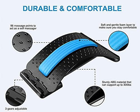 Image of AILELAN Back Stretcher for Spinal Pain Relief | Back Pain Relief Product | Lumber Support | Spinal Curve Back Relaxion Device
