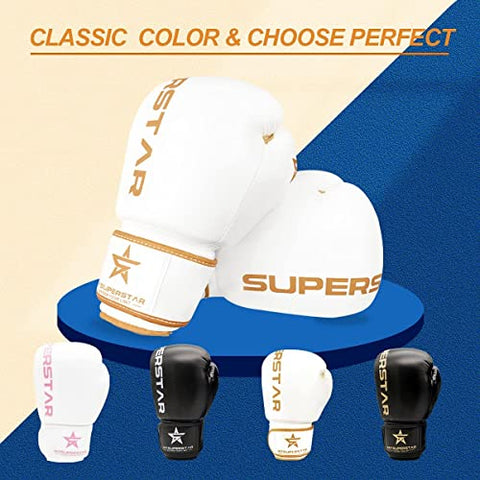 Image of MYSUPERSTARBOXING Pro Boxing Fighting Bag Gloves for Training Sparring Mitts Muay Thai MMA UFC Kickboxing handwraps,Gift for Gym School Class,Punching Bag Gloves Gift for Man Women Kids