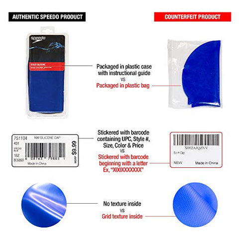 Image of Speedo Elastomeric Solid Silicone Swim Cap, Sport Neon, One Size