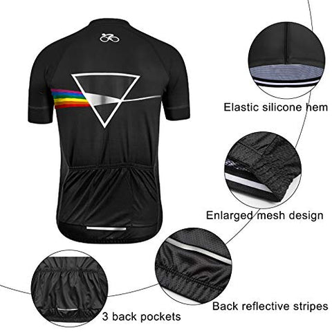 Image of Men's Cycling Jersey Set Short Sleeve MTB Jersey Road Bike Clothing Shirts Shorts with 3D Padded Outdoor Riding Sportswear