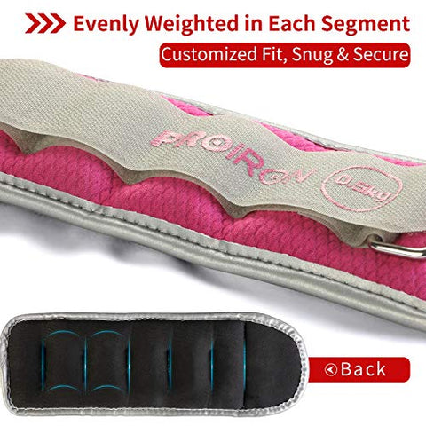 Image of PROIRON Ankle Weights Wrist Leg Weights for Women Men 0.5kg in Pair Reflective Ankle Weight Set for Fitness Exercise Jogging Aerobics