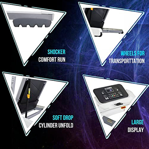 Image of Kobo TM-215 Stainless-Steel 2.5 HP - 5 HP Peak DC Motorised Treadmill for Home Use with Bluetooth Connectivity APP, Free Installation Assistance (White)