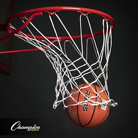 Image of Champion Sports Official Heavy Duty Rubber Cover Nylon Basketballs, Official (Size 7 - 29.5"), Orange