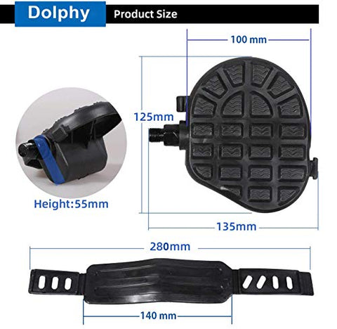 Image of DOLPHY DGBCL0003 ABS-Sprayed Steel Exercise Spinning Cycling Bike, Red & Black