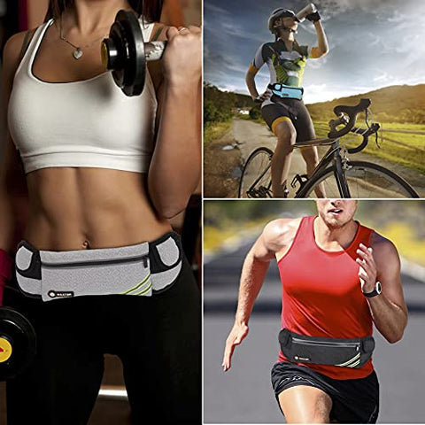 Image of Running Belt Fanny Packs for Women Men,Waist Pack Bag for Fitness Workout Walking Exercise,Water Resistant Runners Belt Bag Jogging Pouch Fits iPhone 8 11 XS Plus,Travel Money Phone Holder for Runnin