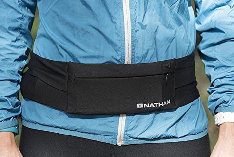 Image of Nathan NS7702-0249-31 7702 The Zipster Running Waist Belt, Heathered Blue, X-Small