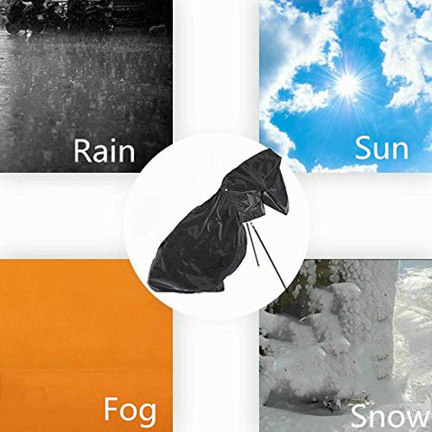 Image of FINGER TEN Golf Bag Rain Hood Cover Pack, Black Rain Cape Umbrella for Golf Cart Bags, Fit Almost All Golfbags (Large Golf Rain Hood Cover)