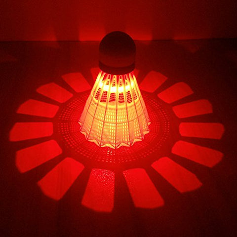 Image of ZHENAN LED Badminton Shuttlecocks Dark Night Glow Birdies Lighting for Outdoor & Indoor Sports Activities (Nylon_5pcs)