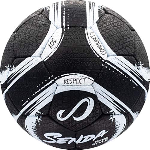Senda Street Soccer Ball, Fair Trade Certified, Black/White, Size 4 (Ages 13 & Up)