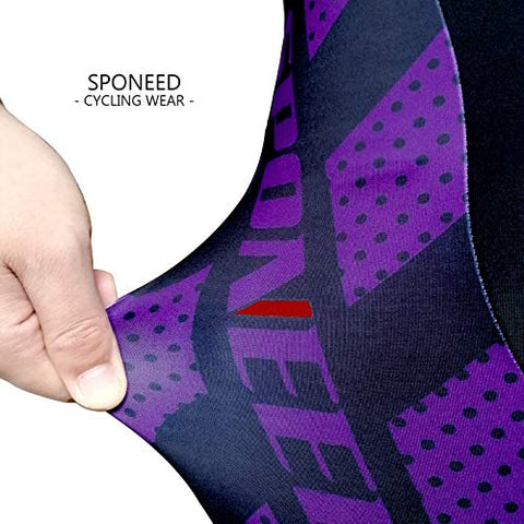 Image of sponeed Cycle Shorts Padded Men Moisture Wicking Bike Sportswear Half Pants Padded US L Deep Purple