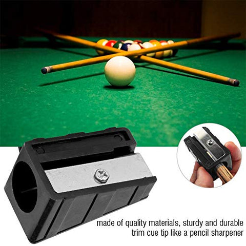 Image of VGEBY 3Pcs Billiards Pool Cue Tip Shaper Tool, Portable Cue Tip Trimmer Shaper Tapper Repair Tool Accessory(Black)
