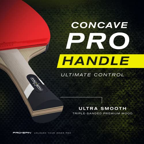 PRO SPIN Elite Series Pro Carbon Ping Pong Paddle | Performance-Level Table Tennis Racket with Carbon Fiber Technology, Bonus Premium Rubber Protector | Professional Table Tennis Paddle