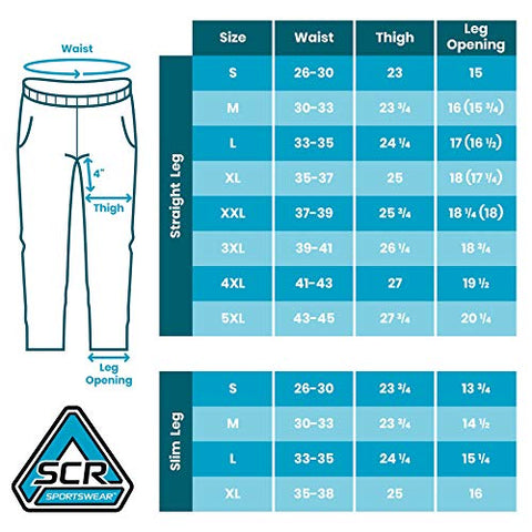 Image of SCR SPORTSWEAR Men's Workout Activewear Pants Athletic Sweatpants Long Inseam 30L 32L 34L 36L 38L (34W X 34L, Light Grey Heather-K434)