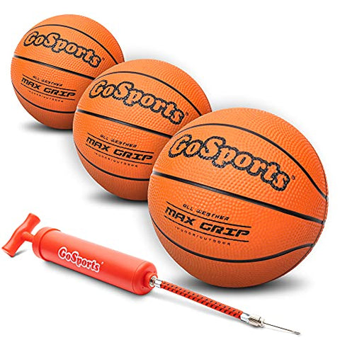 Image of GoSports 7" Mini Basketball 3 Pack with Premium Pump - Perfect for Mini Hoops or Training