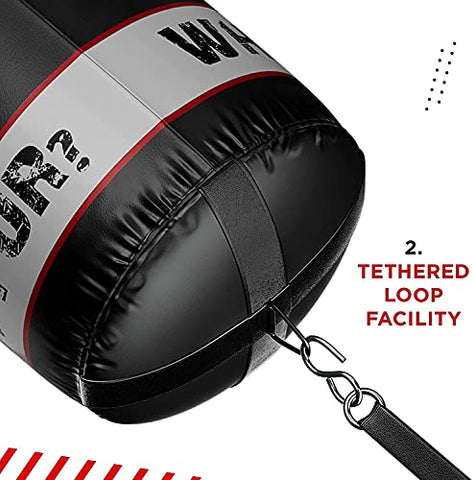 Image of RDX Punching Bag Boxing Training, 15pc Filled 5ft 4ft Heavy Duty set, Wall Bracket Punching Gloves Steel Chain, Maya Hide Leather, Kickboxing MMA Grappling Muay Thai Karate BJJ, Adult Home Gym Fitness