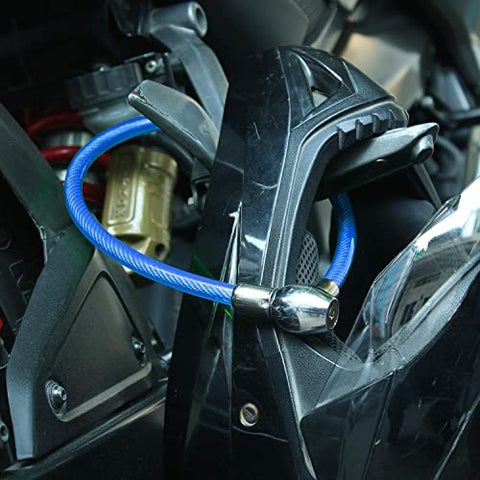 Image of Techista Multiuse Cycle Lock for Bicycle with Key (2 Keys, Color May Vary) for Bikes, Cycle Lock with Key, Helmet Lock - Cycle Lock