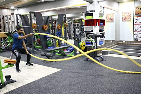 Image of ESSKAY UTTAM Rope Gym Exercise, Battle Rope (1.5 " Thick / 50 Feet)