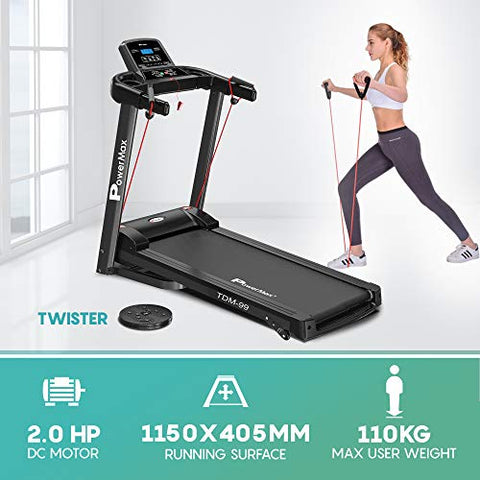 Image of PowerMax Fitness TDM-99 2HP (4HP Peak) Motorized Treadmill with Free Installation Assistance, Home Use & Automatic Programs
