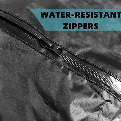 Image of FINGER TEN Golf Bag Rain Hood Cover Pack, Black Rain Cape Umbrella for Golf Cart Bags, Fit Almost All Golfbags (Large Golf Rain Hood Cover)