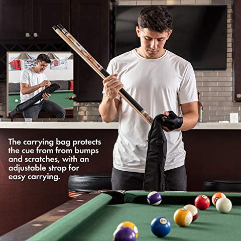 Image of PhoenixHit Pool Cue Stick Set - 58” Long Billiard Cue Stick, 19 Ounces with Accessories Included for a Memorable Billiard Experience in One Kit