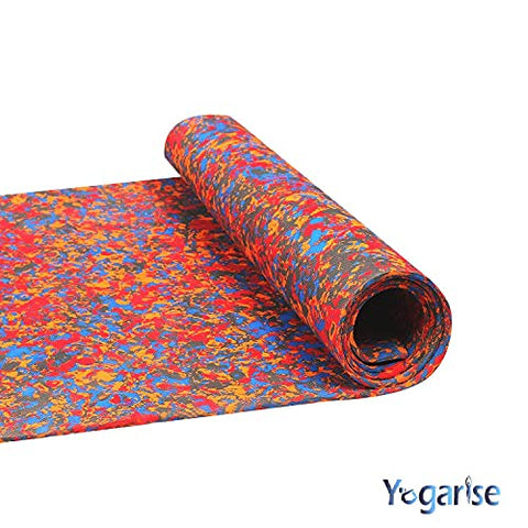 Image of Yogarise Anti Skid and Durable Multicolour Yoga Mat for Home Gym and Outdoor Workout with Free Carrying Bag (Made in India)